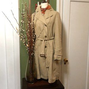 Banana Republic linen trench coat medium beige